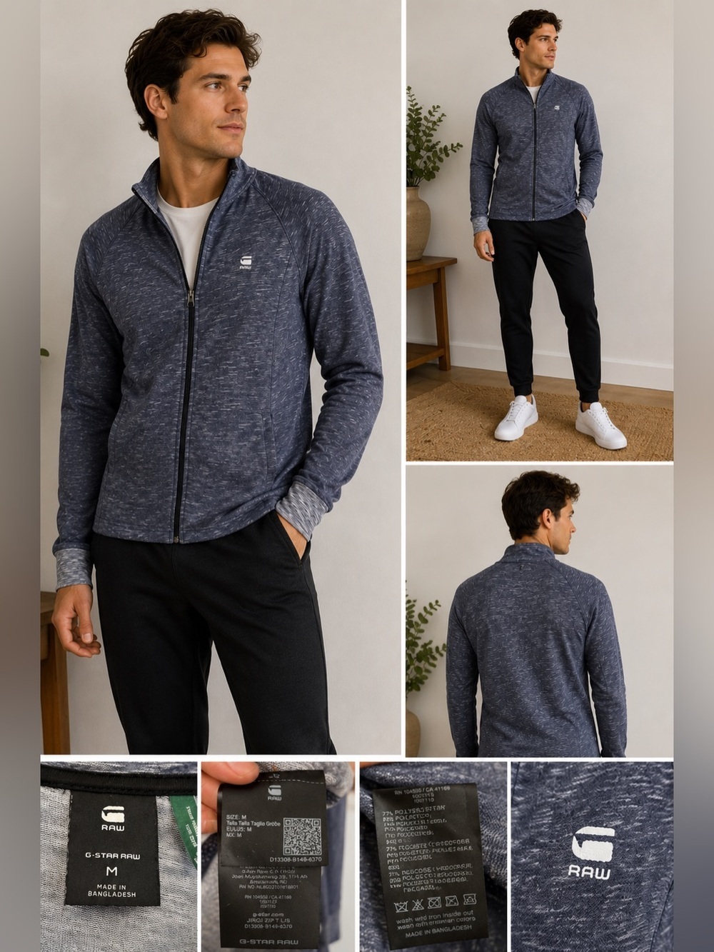 G-Star RAW Blue light Zip-Up Jacket size medium